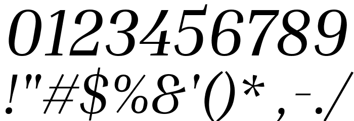 Inria Serif Italic Font OTHER CHARS
