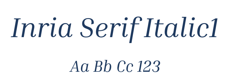 Inria Serif Italic1 Font Preview