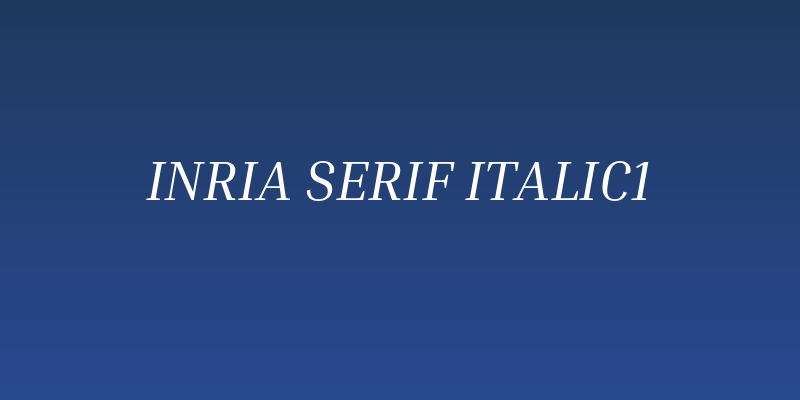 Inria Serif Italic1 Social Header