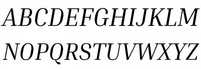 Inria Serif Italic Шрифта ВЕРХНИЙ