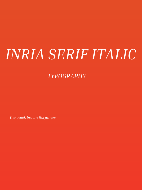 Inria Serif Italic Poster