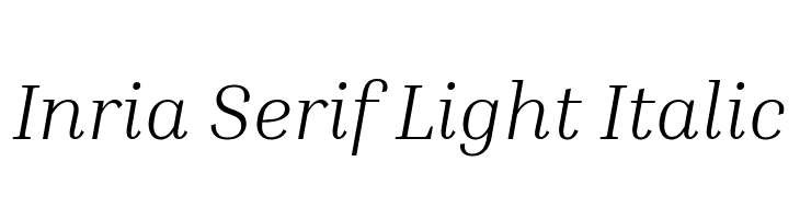 Inria Serif Light Italic  Free Fonts Download