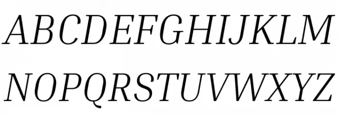 Inria Serif Light Italic Schriftart Groß