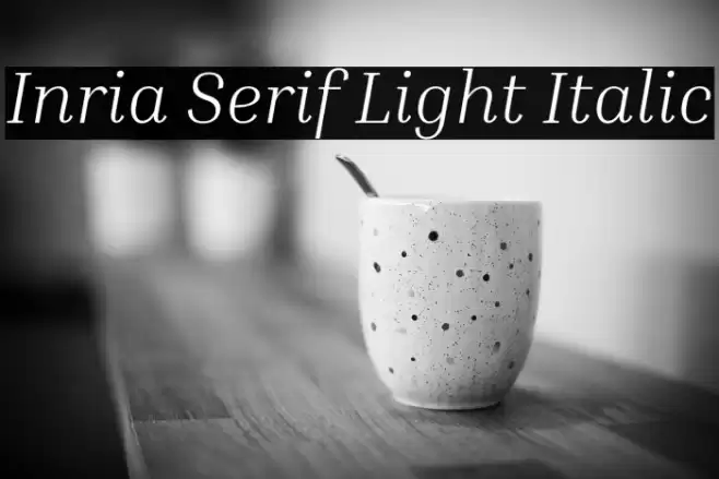 Inria Serif Light Italic Polices examples