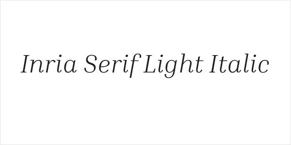 Inria Serif Light Italic Logo