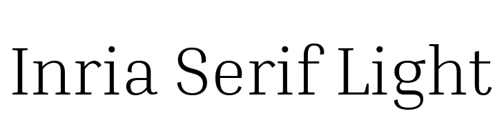 Inria Serif Light  font caratteri gratis