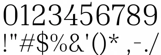 Inria Serif Light خط محارف أخرى