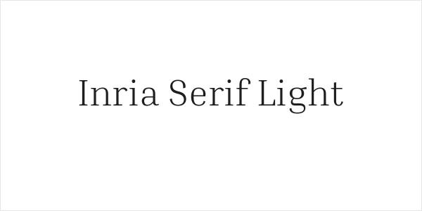 Inria Serif Light Logo