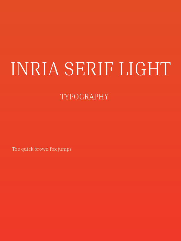 Inria Serif Light Poster
