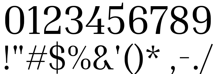 Inria Serif Regular Font OTHER CHARS