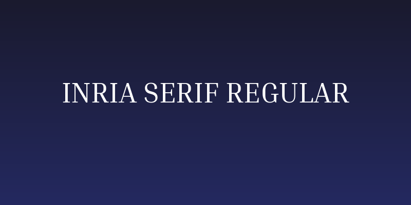 Inria Serif Regular Social Header