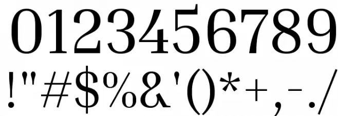 Inria Serif Font OTHER CHARS