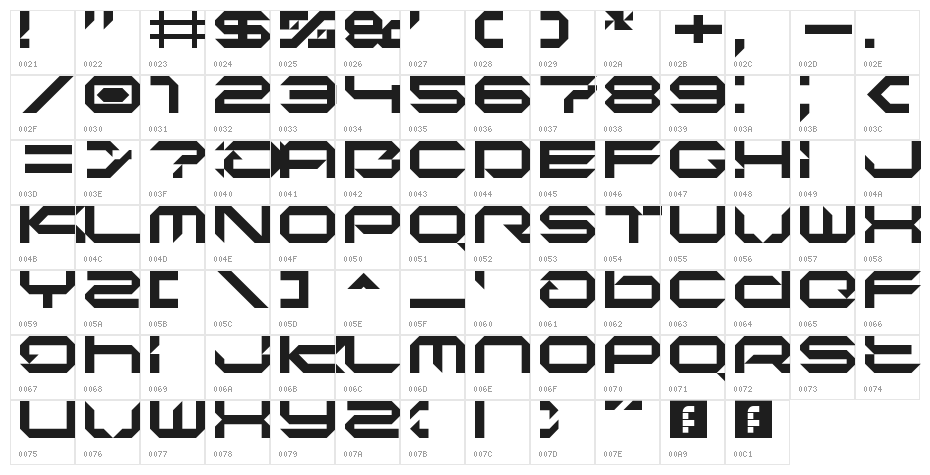 Insane Affection LDR Regular Character Map