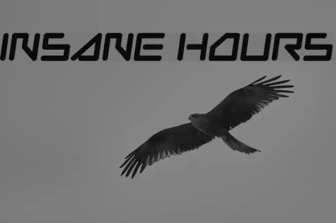 Insane Hours Font examples