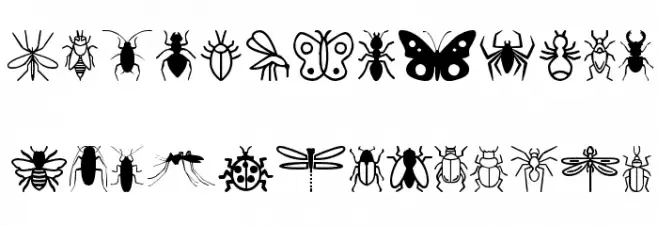 Insect Icons 字体 大写