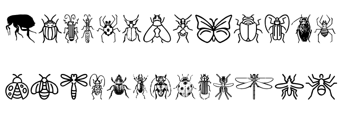 Insect Icons Font LOWERCASE