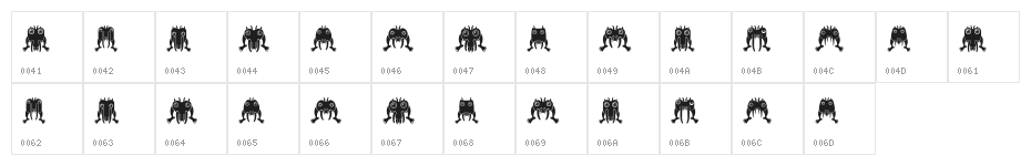 Insect Regular Character Map