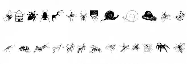 Insects07 字体 大写