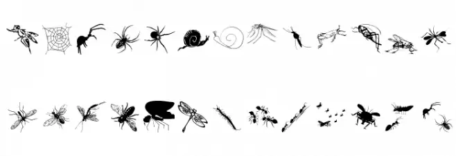 InsectsTwo Schriftart Groß