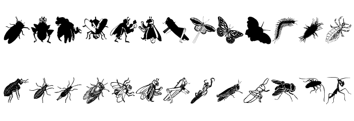 Insects Font LOWERCASE