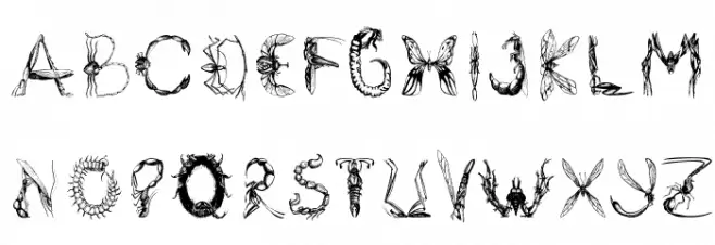 Insektofobiya Schriftart Kleinbuchstaben