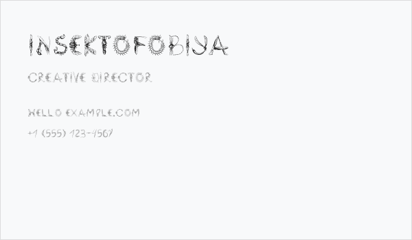 Insektofobiya Business Card
