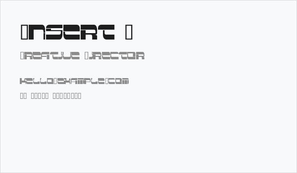 Insert 2 Business Card