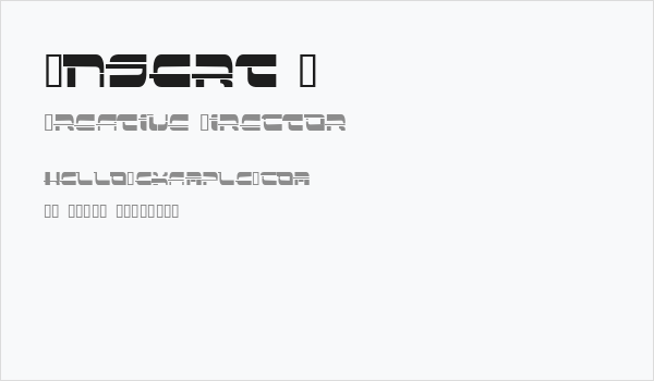 Insert 3 Business Card