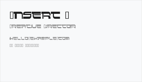 Insert 4 Business Card