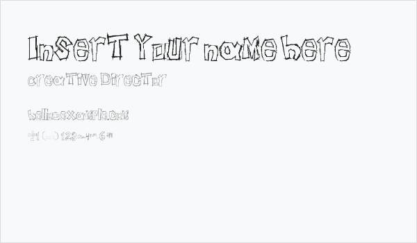 Insert your name here Business Card