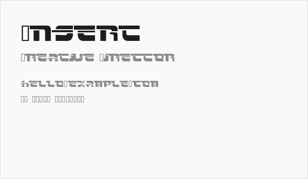 Insert Business Card