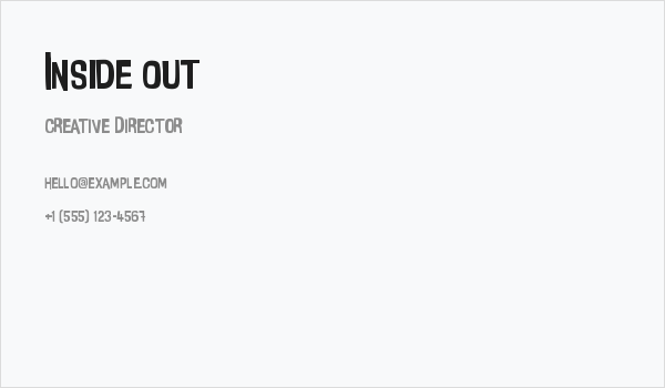 Inside Out Business Card