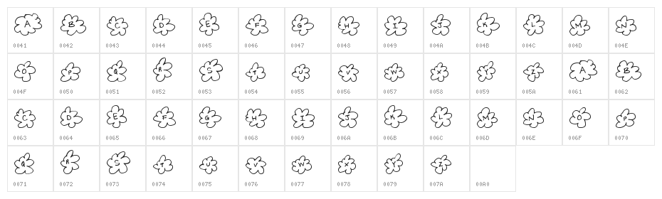 InsideFlower Character Map