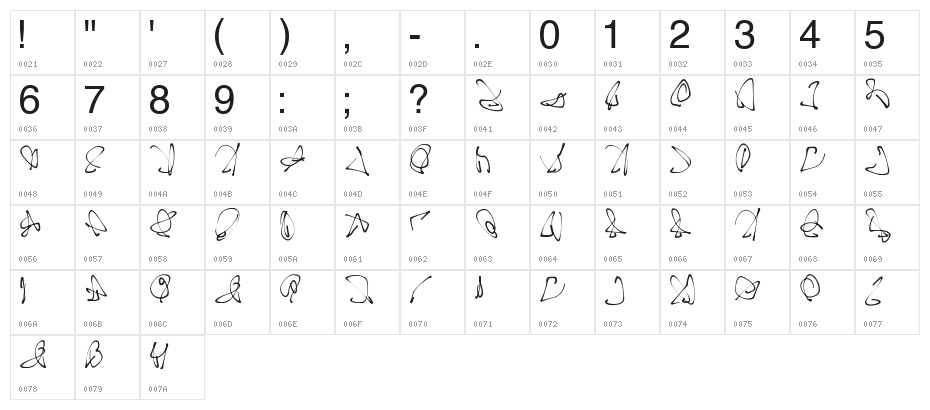 InsideOut Cow 2 Character Map