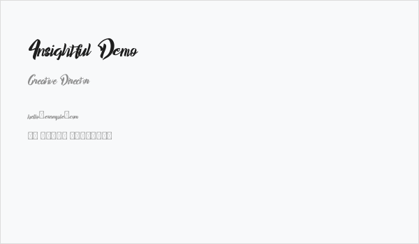 Insightful Demo Business Card