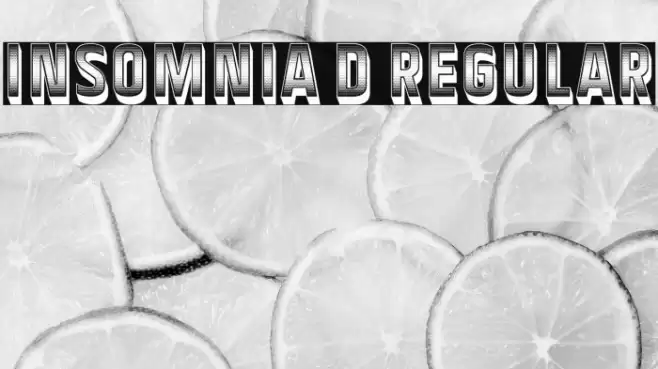 Insomnia 3D Regular Font examples