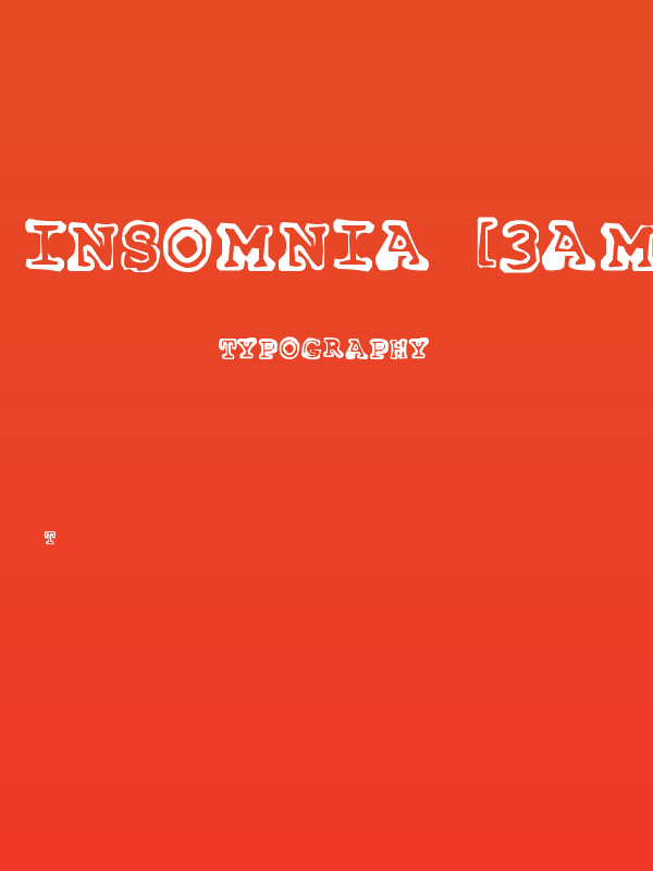 Insomnia [3am] Poster