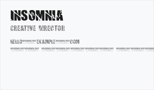Insomnia Business Card