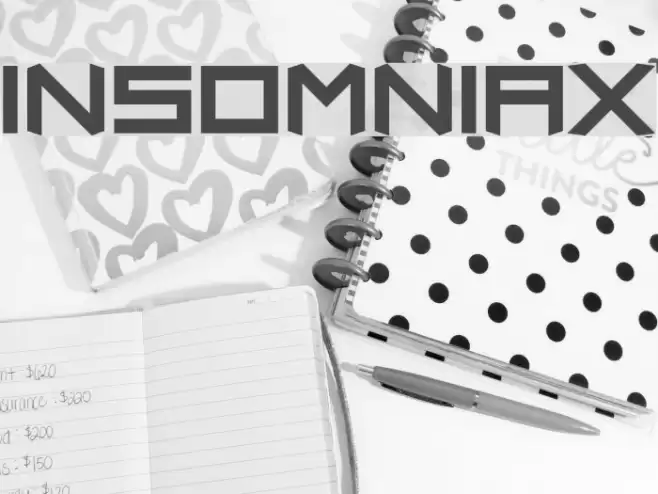 Insomniax Font examples