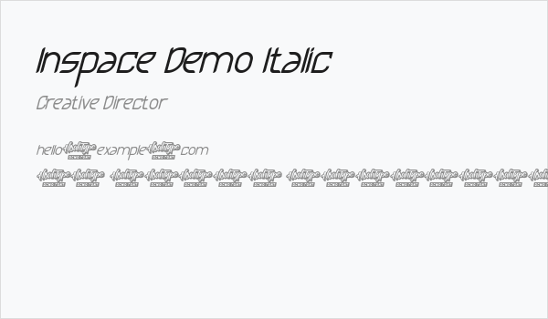 Inspace Demo Italic Business Card