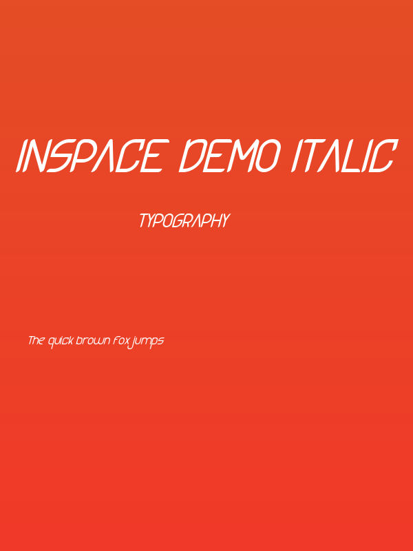 Inspace Demo Italic Poster