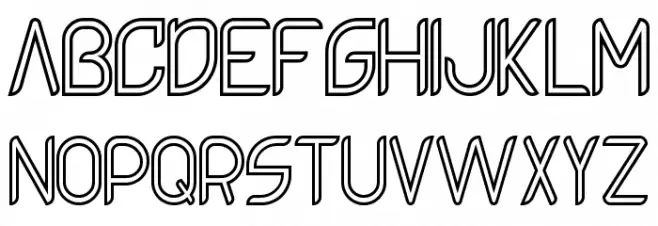 Inspace Demo Outline Schriftart Groß