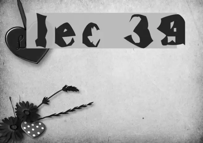 Inspector 39 Font examples