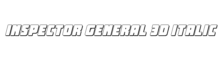 Inspector General 3D Italic  baixar fontes gratis