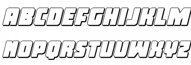 Inspector General 3D Italic Шрифта ВЕРХНИЙ