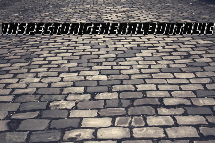 Inspector General 3D Italic Example 1