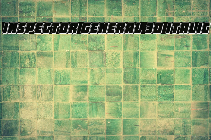 Inspector General 3D Italic Example 2