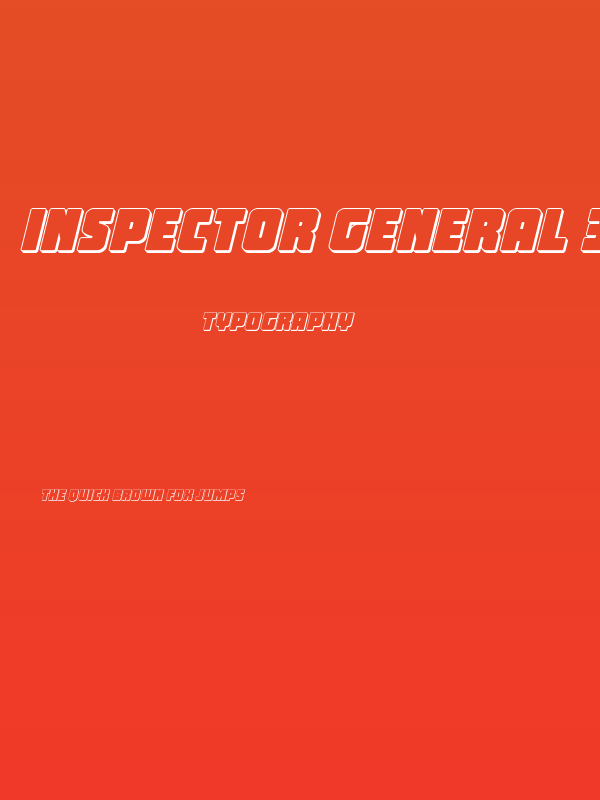 Inspector General 3D Italic Poster