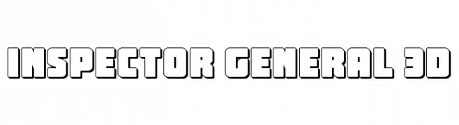 Inspector General 3D  Frei Schriftart Herunterladen