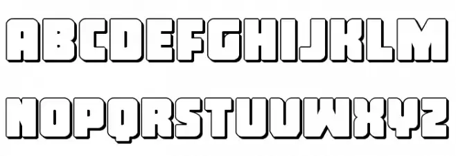 Inspector General 3D Schriftart Groß